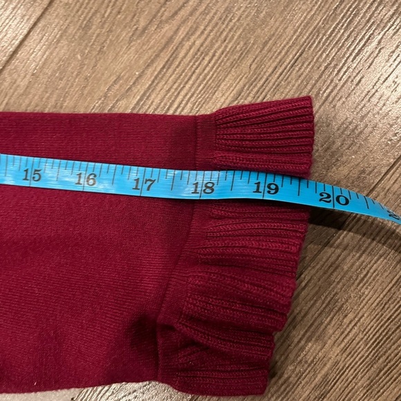 [XL]Karl Largerfield Laced Burgundy Rayon Blend L/Sleeve Crew Neck Sweater - Picture 8 of 10